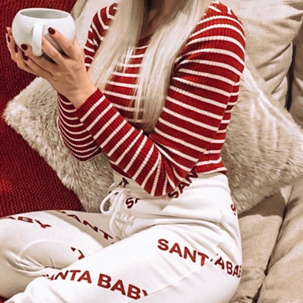 Ribbed striped sweater